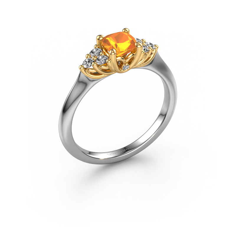 Bild von Verlobungsring Felipa CUS 585 Weißgold Citrin 5 mm