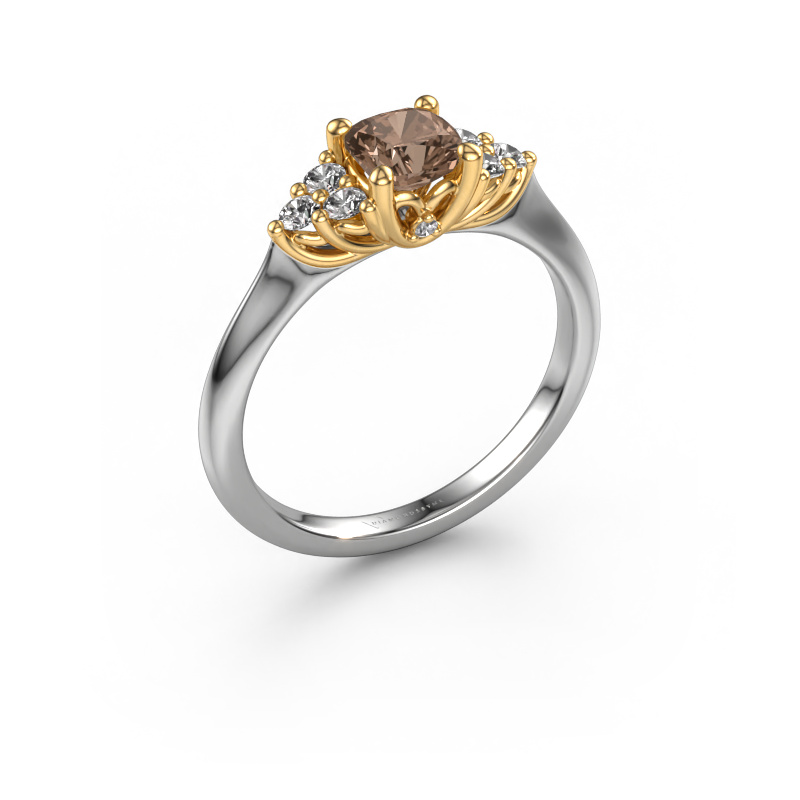 Bild von Verlobungsring Felipa CUS 585 Weißgold Braun Diamant 0.893 crt