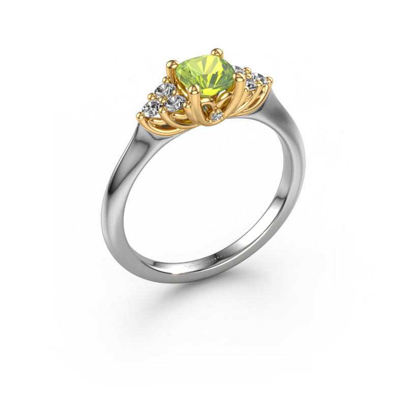 Image of Engagement ring Felipa CUS 585 white gold Peridot 5 mm