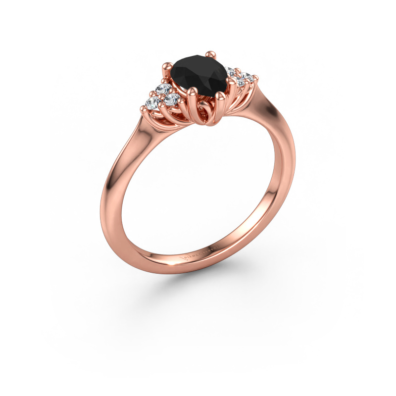 Bild av Förlovningsring Felipa PER 585 roséguld Svart diamant 1.115 crt