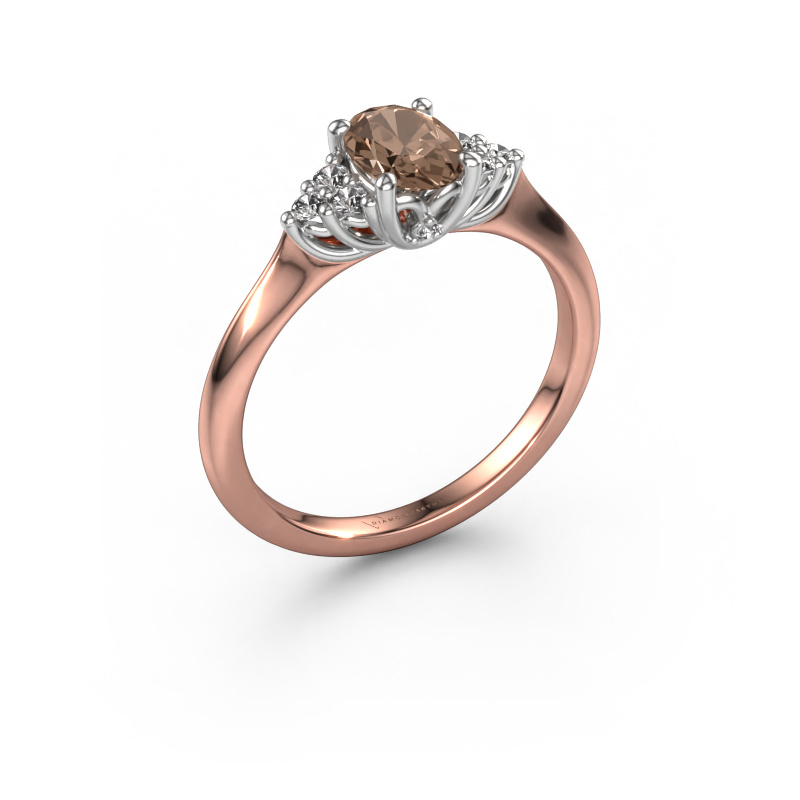 Bild von Verlobungsring Felipa OVL 585 Roségold Braun Diamant 0.833 crt