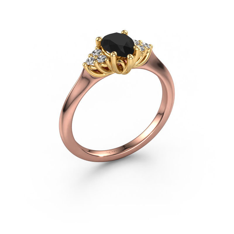 Image de Bague de fiançailles Felipa PER 585 or rose Diamant noir 1.115 crt