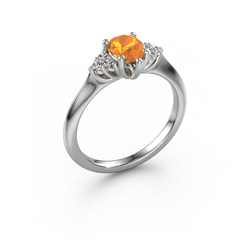 Image of Engagement ring Felipa PER 950 platinum Citrin 7x5 mm