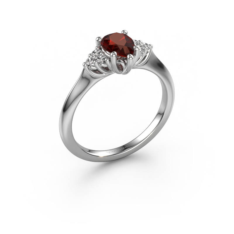 Image of Engagement ring Felipa PER 950 platinum Garnet 7x5 mm