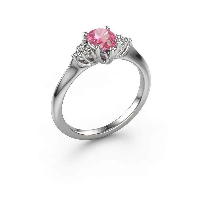Bild von Verlobungsring Felipa PER 950 Platin Pink Saphir 7x5 mm
