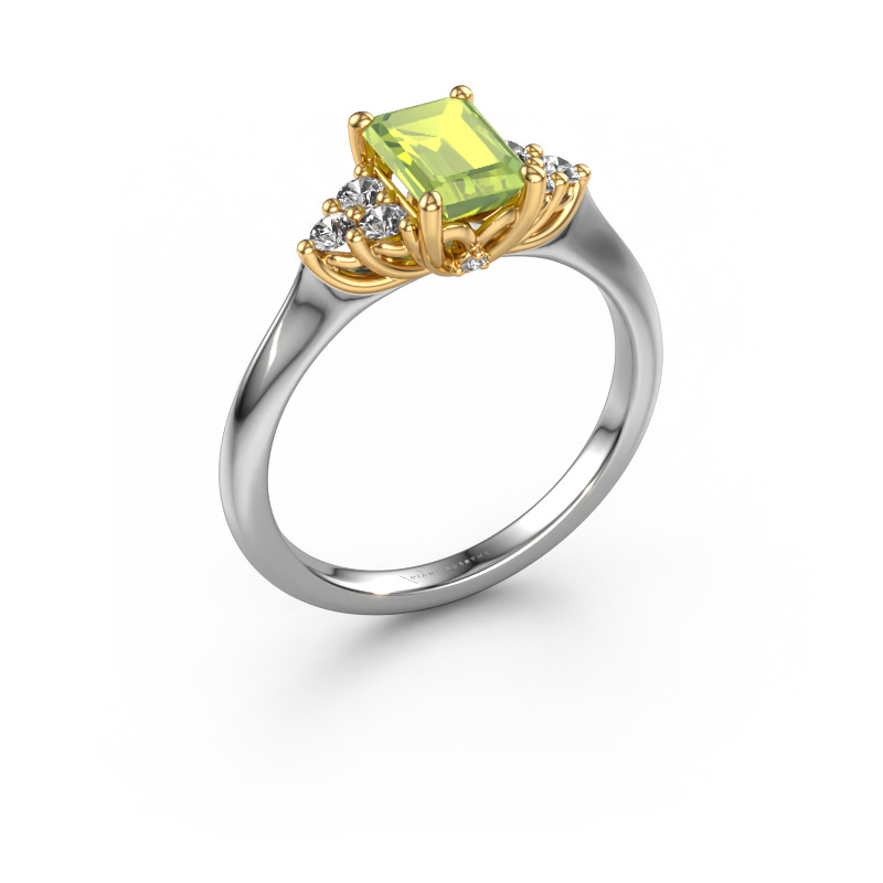 Bild von Verlobungsring Felipa EME 585 Weißgold Peridot 7x5 mm