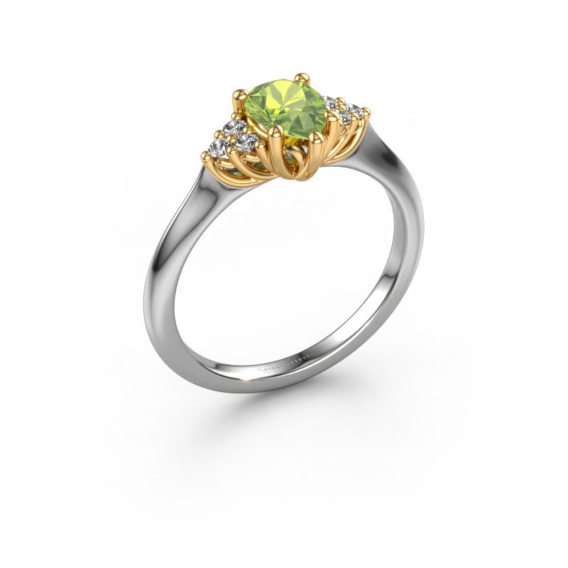 Bild von Verlobungsring Felipa PER 585 Weißgold Peridot 7x5 mm