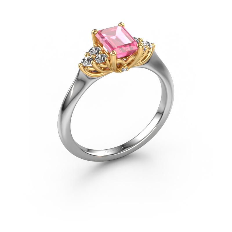 Bild von Verlobungsring Felipa EME 585 Weißgold Pink Saphir 7x5 mm