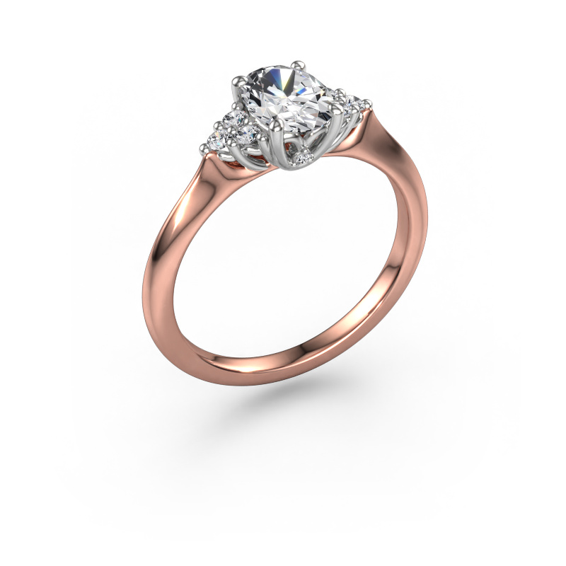 Bild von Verlobungsring Felipa OVL 585 Roségold Diamant 0.933 crt