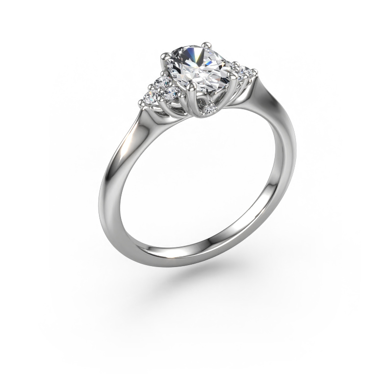 Image of Engagement ring Felipa OVL 950 platinum Lab grown diamond 0.933 crt