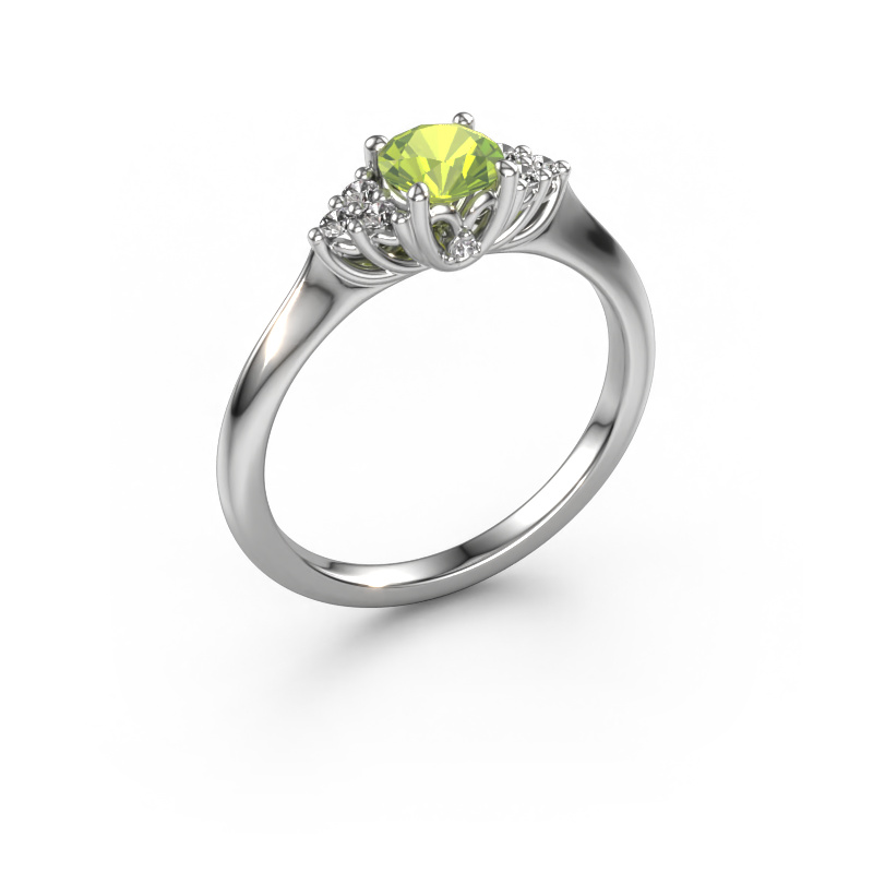 Bild von Verlobungsring Felipa RND 950 Platin Peridot 5 mm