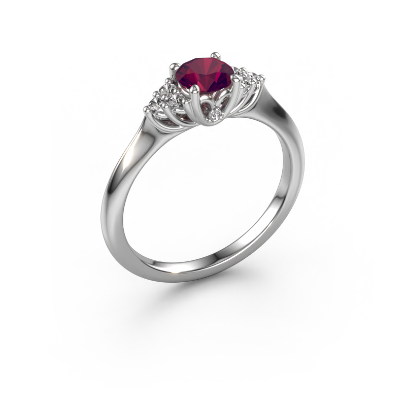 Image of Engagement ring Felipa RND 950 platinum Rhodolite 5 mm