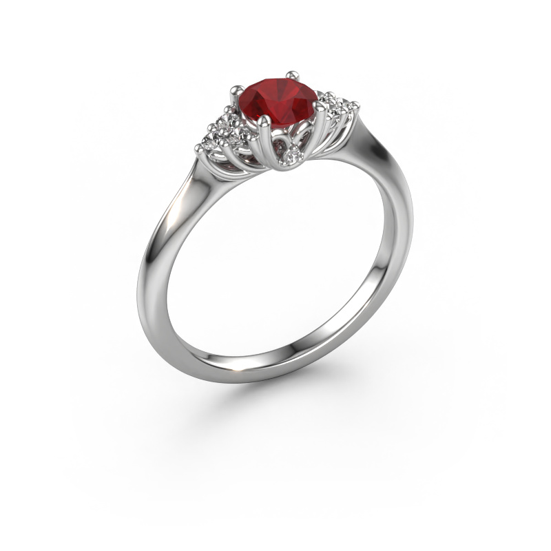 Image of Engagement ring Felipa RND 950 platinum Ruby 5 mm
