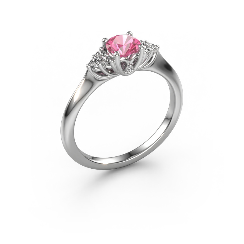 Image of Engagement ring Felipa RND 950 platinum Pink sapphire 5 mm