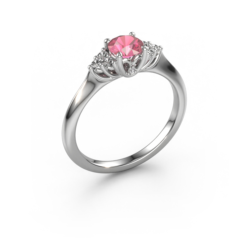 Image of Engagement ring Felipa RND 950 platinum Tourmaline pink 5 mm