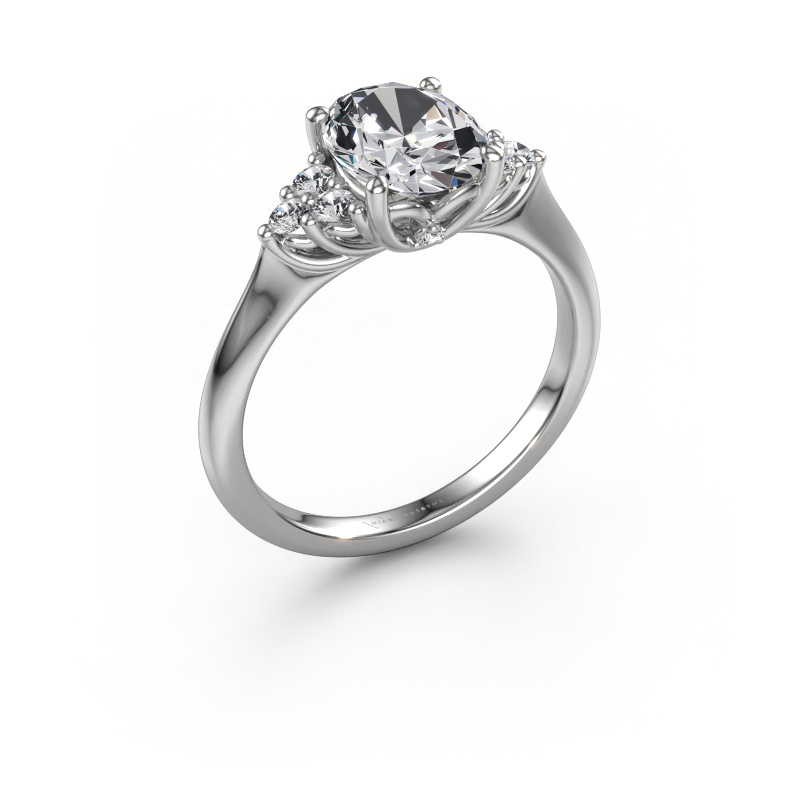 Bild von Verlobungsring Felipa OVL 950 Platin Lab-grown Diamant 1.993 crt