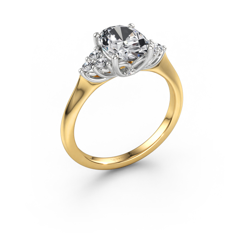 Afbeelding van Verlovingsring Felipa OVL 585 goud Diamant 1.993 crt