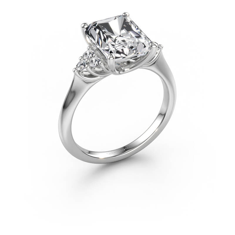 Immagine di Anello di fidanzamento Felipa RAD 585 oro bianco Diamante lab grown 3.693 crt
