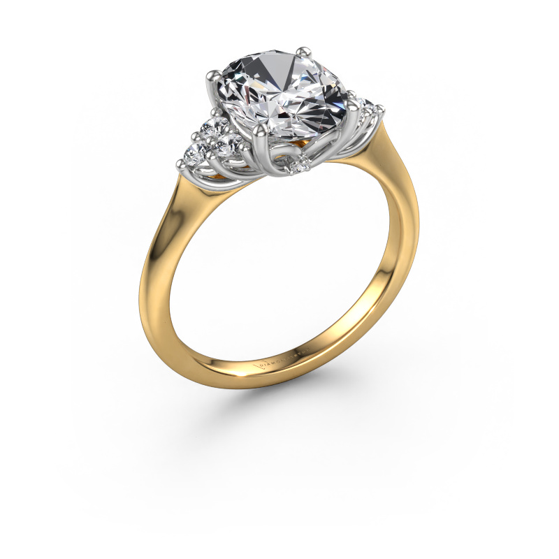 Image of Engagement ring Felipa OVL 585 gold Lab grown diamond 2.893 crt