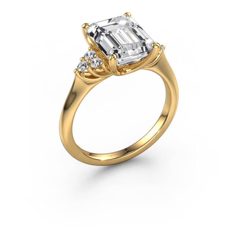 Image de Bague de fiançailles Felipa EME 585 or jaune Diamant synthétique 3.693 crt