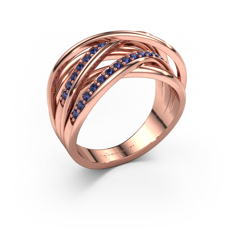 Image of Ring Fem 2 585 rose gold Sapphire 1.5 mm