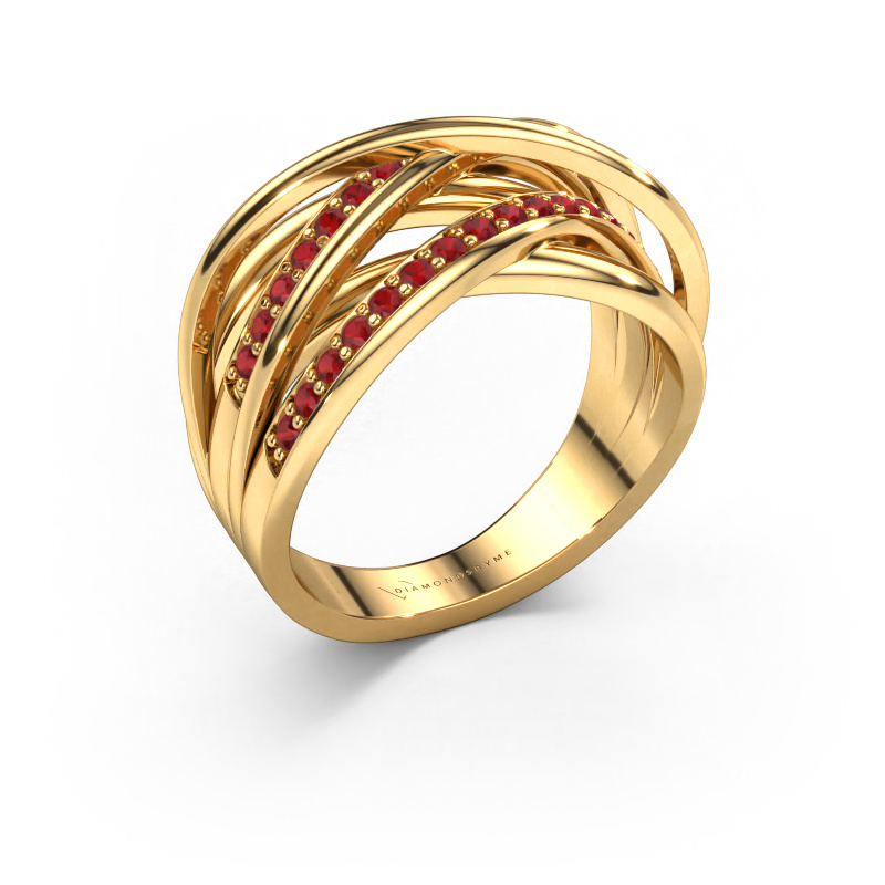 Bild von Ring Fem 2 585 Gold Rubin 1.5 mm