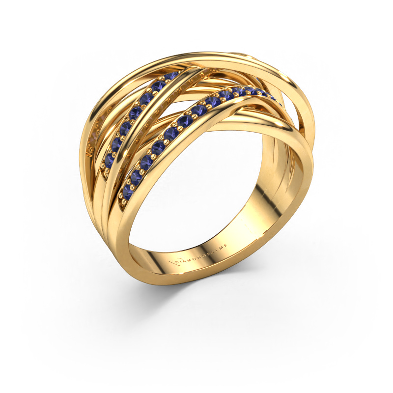 Bild von Ring Fem 2 585 Gold Saphir 1.5 mm