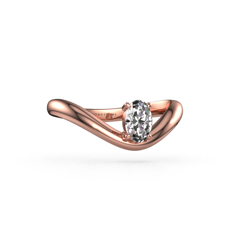 Bild von Verlobungsring Femke OVL 585 Roségold Diamant 0.40 crt