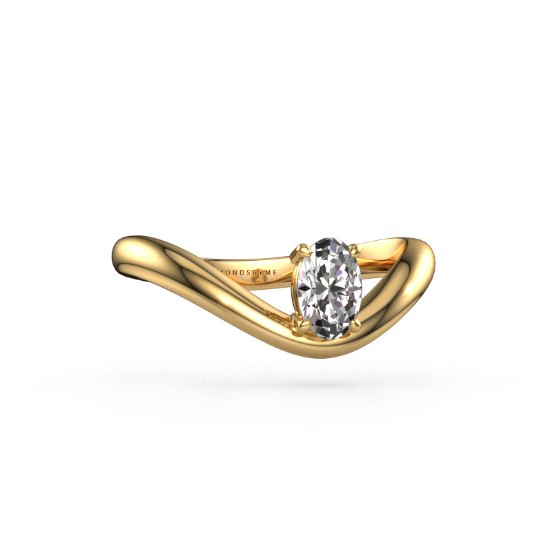 Image of Engagement ring Femke OVL 585 gold Diamond 0.40 crt