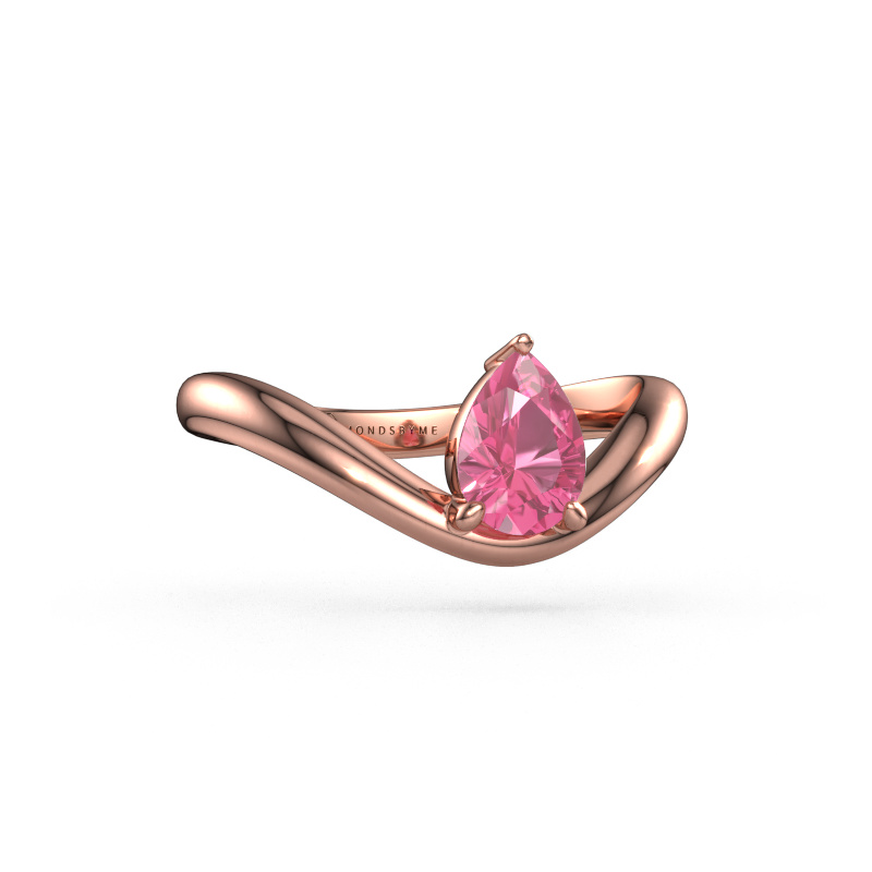 Image de Bague de fiançailles Femke PER 585 or rose Saphir rose 7x5 mm