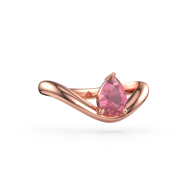 Bild av Förlovningsring Femke PER 585 roséguld Rosa turmalin 7x5 mm