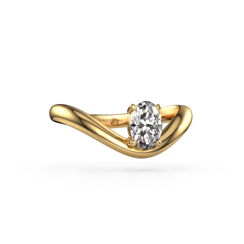 Image of Engagement ring Femke OVL 585 gold Diamond 0.60 crt