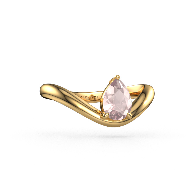 Image of Engagement ring Femke PER 585 gold Morganite champagne 7x5 mm