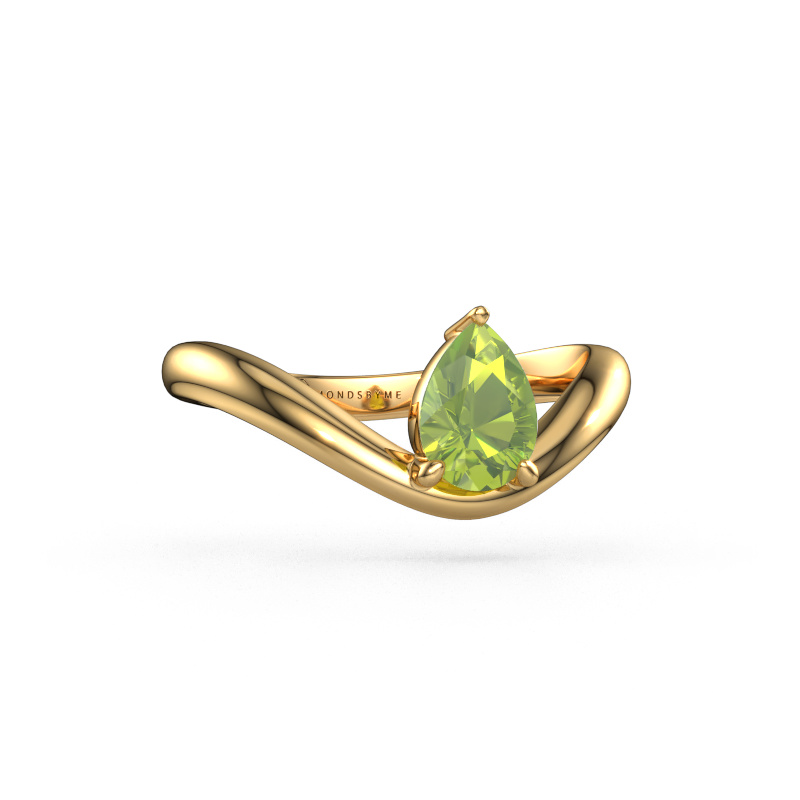 Bild von Verlobungsring Femke PER 585 Gold Peridot 7x5 mm