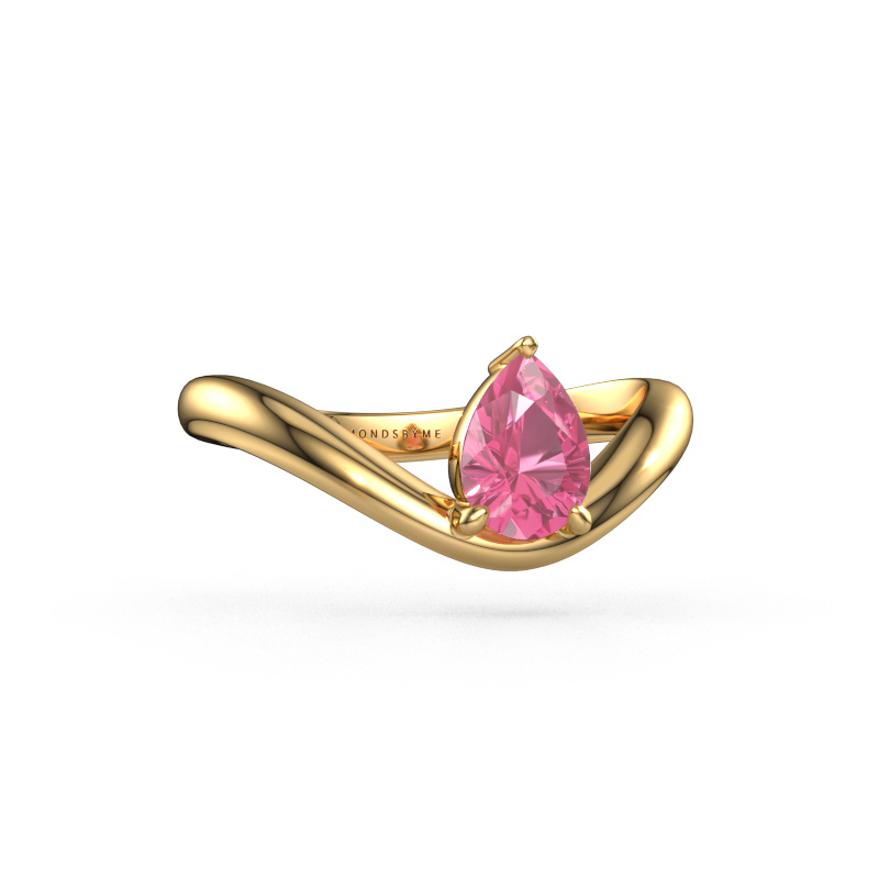 Bild von Verlobungsring Femke PER 585 Gold Pink Saphir 7x5 mm