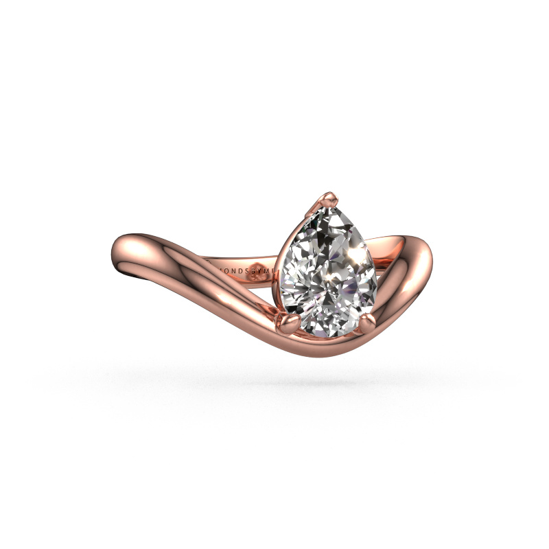 Image of Engagement ring Femke PER 585 rose gold Diamond 1.00 crt