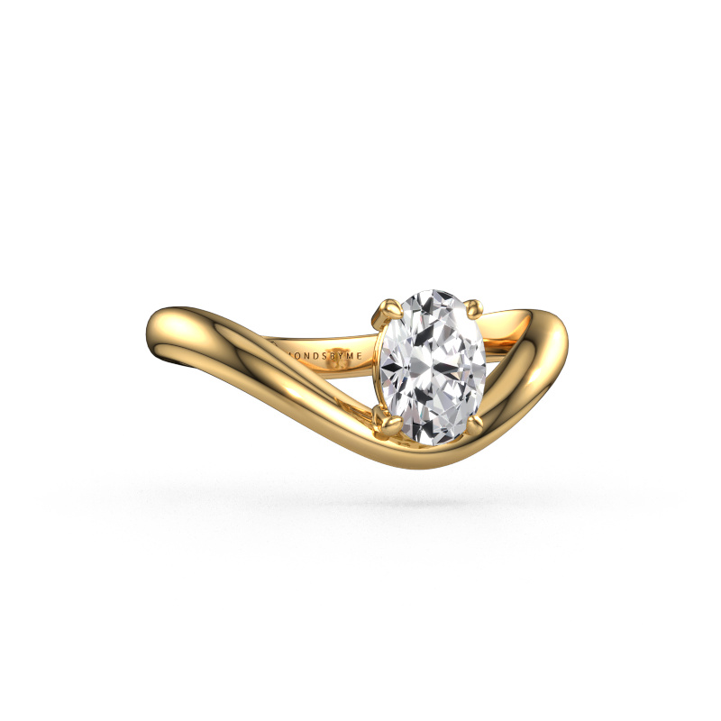 Image of Engagement ring Femke OVL 585 gold Diamond 0.70 crt