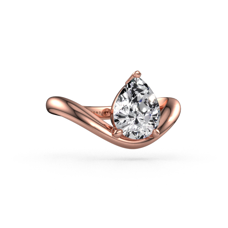 Image of Engagement ring Femke PER 585 rose gold Diamond 1.50 crt