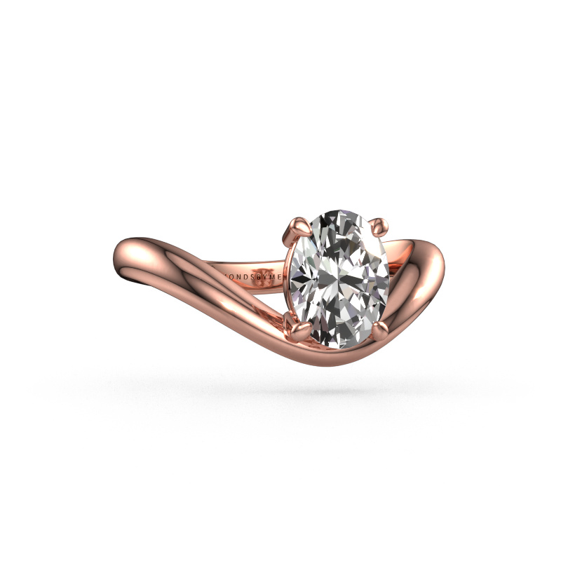 Bild von Verlobungsring Femke OVL 585 Roségold Lab-grown Diamant 1.10 crt