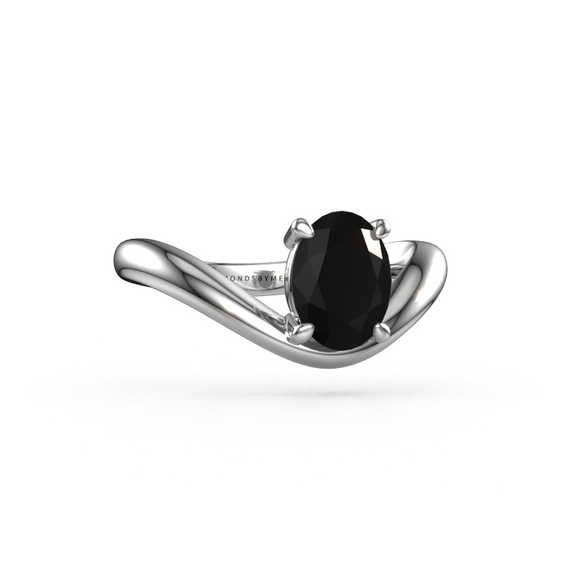 Bild von Verlobungsring Femke OVL 950 Platin Schwarz Diamant 1.40 crt
