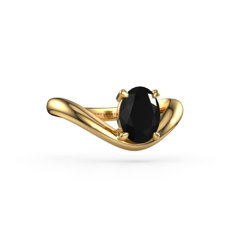 Bild von Verlobungsring Femke OVL 585 Gold Schwarz Diamant 1.40 crt