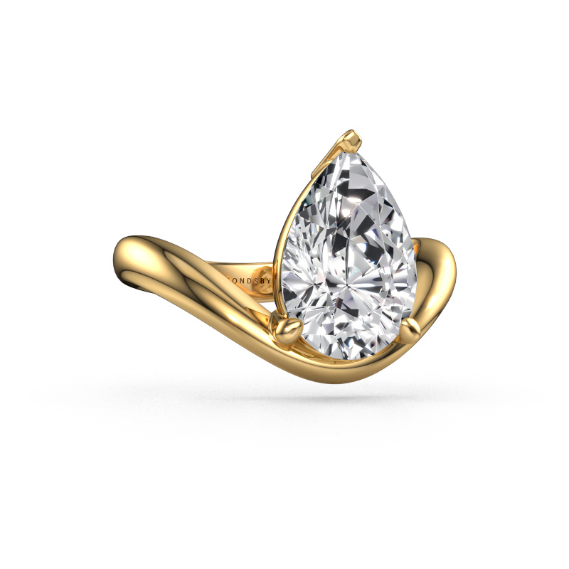 Image of Engagement ring Femke PER 585 gold Lab grown diamond 3.00 crt