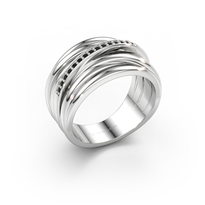 Immagine di Anello Fien 585 oro bianco Diamante nero 0.114 crt