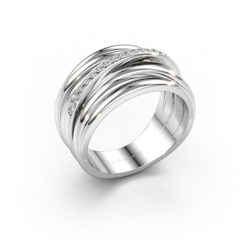 Bild av Ring Fien 585 vitt guld Labbodlad diamant 0.095 crt