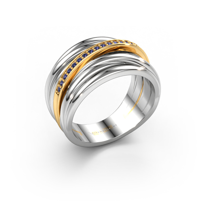 Bild von Ring Fien 585 Weißgold Saphir 1 mm
