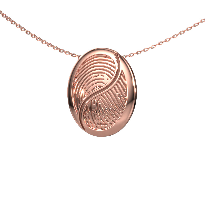 Afbeelding van Hanger Fingerprint 3 585 rosé goud
