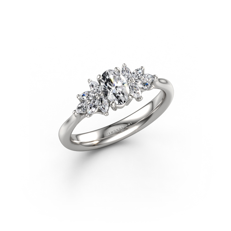 Image of Engagement ring Fiona OVL 585 white gold Diamond 0.65 crt