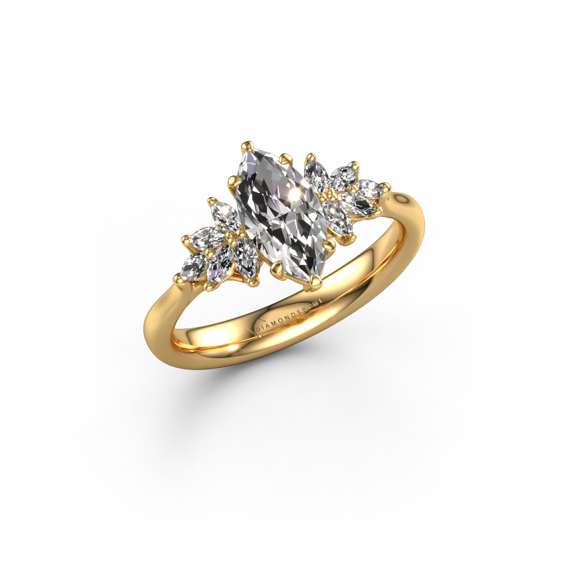 Image of Engagement ring Fiona MRQ 585 gold Lab grown diamond 1.25 crt