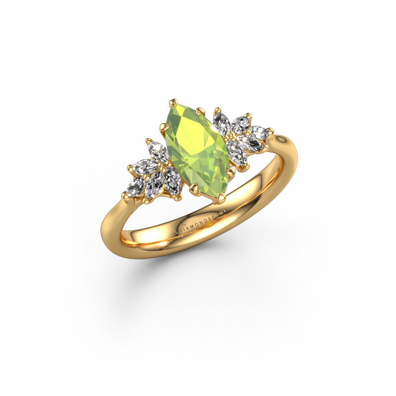 Bild von Verlobungsring Fiona MRQ 585 Gold Peridot 10x5 mm