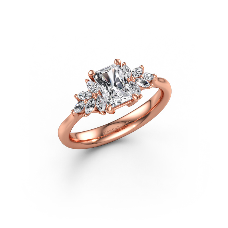 Immagine di Anello di fidanzamento Fiona RAD 585 oro rosa Diamante lab grown 1.00 crt